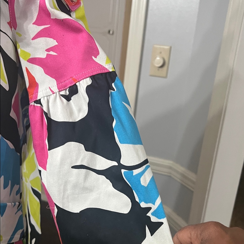 Cache Multicolor Floral Teddy Jacket - image 4